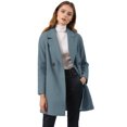 thumbnail image 4 of INSPIRE CHIC Manteau Mi-Long pour Femme à Double Boutonnage, Raglan, à Revers, à Manches Longues, 4 of 7