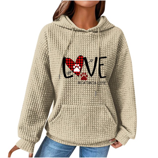 Birdeem Femmes Imprimé Col Rond Manches Longues Ample Chandail Simple Hauts Chandail Blouse