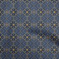 thumbnail image 1 of oneOone Cotton Cambric Blue Fabric Geometric Fair Isle Pattern Sewing Craft Projects Fabric Prints By Yard 56 Inch Wide, 1 of 4