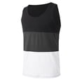 thumbnail image 4 of Tank Top for Men, Men Casual Fashion Patchwork Print Pullover Round Neck Sports Tank Tops, 4 of 4