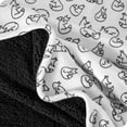 thumbnail image 3 of Bare Home Couverture de Lit en Sherpa Pelucheuse - Duveteuse et Douce - Réversible - Légère - Lit Simple/simple TG, Feelin' Foxy - Noir, 3 of 4
