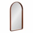 thumbnail image 1 of Kate and Laurel Talma Tall Arched Wall Mirror, 20 x 36, Dark Walnut, Transitional Arch Mirror with Solid Poplar Wood Frame and Rounded Frame Profile, 1 of 8