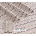 thumbnail image 4 of RUVANTI Draps 100 % Coton – Literie Percale Format Simple, Design Floral Rafraîchissant et Respirant, Durable avec une Sensation Nette, Douce et Confortable, Poche de 16 Pouces, Ensemble 3 Pcs, Rayures Brunes, 4 of 7