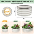 thumbnail image 2 of BeesClover Round Galvanized Raised Garden Bed - 2FT/3FT/4FT Sizes - Outdoor Flower & Vegetable Bed - Heavy - Duty & Open - Bottom Design, 2 of 7