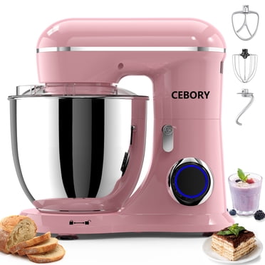 CEBORY 3-IN-1 Stand Mixer, 6.5 QT Tilt-Head 10-Speed Food Mixer, Kitchen Electric Mixer with Dough Hook, Beater, Whisk, Bowl for Most Home Cooks