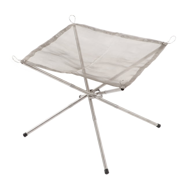 Folding Fire Pit, Portable Outdoor Firepit Rollable Top Mesh Cross Tube Legs With Storage Bag For Picnic