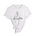 thumbnail image 5 of TSADFHJI Débardeurs d'Entraînement pour Femmes avec Soutien-Gorge Intégré Femmes Printemps Été T-Shirt à Manches Courtes à Col Rond Imprimé Chats Haut S Blanc, 5 of 5