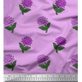 thumbnail image 1 of Soimoi Polyester Crepe Fabric Leaves & Floral Block Decor Fabric Printed Yard 52 Inch Wide, 1 of 3