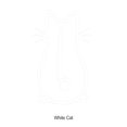 thumbnail image 3 of relayinert Stay Safe And Be Seen With Reflective Car Stickers Funny Dog Moving Tail Decal Vinyl Car Sticker white cat, 3 of 6