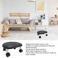 thumbnail image 3 of Low Rolling Stool with Wheels Ergonomic Short Seating Solution Bedroom Living Room Study ABS, 3 of 7