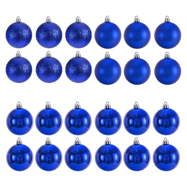 Transemion 24pieces Effective Decoration Balls Easy To Christmas Essentials Durable blue 1Set