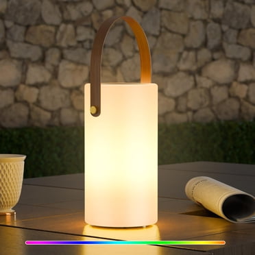 uuffoo Solar Table Lamp Outdoor Lantern 2 in 1 Charging Portable LED Cordless Lights with Remote 8 Colors, Water-Resistant IP44 for Patio Terrace Camping
