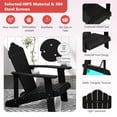 thumbnail image 4 of Gymax Chaise Adirondack d'Extérieur Résistante aux Intempéries à Lattes pour Patio avec Porte-Gobelet, Noire, 4 of 8