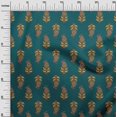 thumbnail image 2 of oneOone Cotton Silk Fabric Leaves & Paisley Block Print Sewing Fabric BTY 42 Inch Wide, 2 of 4