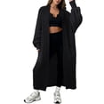 thumbnail image 1 of Comdrip Long Cardigans for Women! Long Cardigans for Women Open Front Cable Knit Cardigan Open Front Oversized Draped Sweater Outerwear Fall Cardigans for Women Black XL, 1 of 4