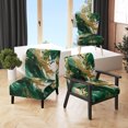 thumbnail image 1 of Designart « Cascade Sereine en Vert et Or II » Fauteuil d'Appoint Rembourré Vert à Fluidité Abstraite - Fauteuil Moderne pour Salon, 1 of 7