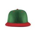 thumbnail image 2 of Top Headwear Flat Bill Adjustable Snapback Cap - Green/Red, 2 of 2