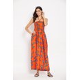 thumbnail image 2 of Oussum Robe Tube Courte Sans Manches pour Femmes, Orange, 2 of 7