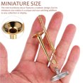 thumbnail image 2 of Miniature Trombone Instrument de Musique Miniature en Cuivre Décoration de Bureau Accessoire de Maison de Poupée, 2 of 9