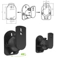 thumbnail image 3 of Ruiboury 2piece Speaker Stand With 90 Degree Rotation PCABS Up To 5 Kilograms Suitable For Any Occasion black, 3 of 6