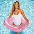 thumbnail image 1 of Extra-Thick Heart Love Swim Ring, Inflatable Swimming Pool Float, Antis-Roll Design, 1 of 6
