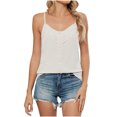 thumbnail image 4 of Nouvelle Sortie, T-Shirt à Col Rond pour Femmes, Haut à Manches Torsadées, Couleur Unie, Sans Manches, Mode, Décontracté, Usage Quotidien, Ajustement Confortable, Tissu Léger/100 % Polyester, Rose, Sopatenor, 4 of 7
