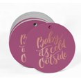 thumbnail image 2 of Inkdotpot Pack Of 50 Real Rose Gold Foil Paper Tags Baby It's Cold Outside Baby Shower Favor Hang Tags, 2 of 6