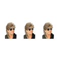 thumbnail image 4 of Shengyu Realistic Appearance Mens Wig For Punk Rock Disco Party Suitable For Various Occasions Wig Cover Mixed Gold 3Set, 4 of 6