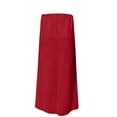 thumbnail image 5 of HVOBTTY Womens Summer Slim Comfortable Solid Color Elastic Waist Versatile Daily Outdoor Long Maxi Skirt Red, L, 5 of 5