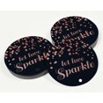 thumbnail image 3 of Inkdotpot Pack Of 50 Real Rose Gold Foil Paper Tags Let Love Sparkle Wedding Favor Hang Tags, 3 of 6