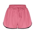 thumbnail image 3 of Plebaso Women's 2 in 1 Running Shorts Elastic Waist Drawstring Athletic Shorts Lightweight Workout Shorts, 3 of 6