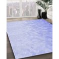 thumbnail image 3 of Ahgly Tapis d'Intérieur Lavable en Machine Carré Transitionnel Bleu Ciel, 3 Pieds Carré, 3 of 7