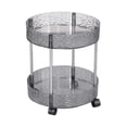 thumbnail image 2 of Rvkxad Two Tier Rolling Storage Cart, Multi-Layer Transparent Movable Trolley for Kitchen Bathroom, Portable Shelf Organizer, 2 of 6