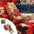 thumbnail image 1 of Vaidha Christmas Wired Ribbon Snowman Santa Claus Xmas Tree Truck Ribbon Plaids Xmas Decorative Gift Wrapping Ribbon For DIY Crafts Wreath Bow, 1 of 3