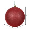 thumbnail image 2 of Vickerman N593003DG Boule à Capuchon Percée à Paillettes Rouges, 12 Po, 2 of 4