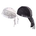 thumbnail image 1 of 2 Pcs Turban en Coton pour Hommes Chapeau Chimio Perte Foulard Crâne, 1 of 8