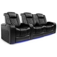 thumbnail image 1 of VALENCIA THEATER SEATING Tuscany Fauteuils de Cinéma Maison, Inclinaison Électrique, Soutien Lombaire Électrique, Appuie-Tête Électrique, Rangée de 3 Causeuse Droite, Noir, 1 of 2