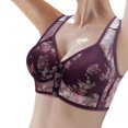 thumbnail image 3 of Gubotare Racerback Sports Bras for Women Seamless Bras for Women Push Up Adjustable Bras Cozy Ribbed Wireless Full Support Sports Bra Plus Size (Purple,XXL), 3 of 3