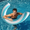 thumbnail image 4 of Pool Floats for Adults – Curved Inflatable Portable Light Weight for Lake Party Swimming Accessories for Outdoor Water, 4 of 6