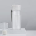 thumbnail image 2 of Sports Water Bottle Large Capacity, ZZkhGO Portable Outdoor Tumbler with Tea Infuser, Leakproof Plastic Travel Cup for Students Couples Hiking Gym, White, 2 of 7