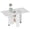White, variant on HOMCOM Folding Dining Table, Drop Leaf Table with 2-tier Shelves
