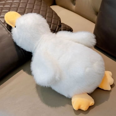 Latrodar Cadeaux de Noël pour Enfants Jouets en Peluche Mignons Cheveux Canards Blancs Poupée Jouet Canards Jaunes Poupée Animaux en Peluche Cadeaux d'Anniversaire pour Femmes