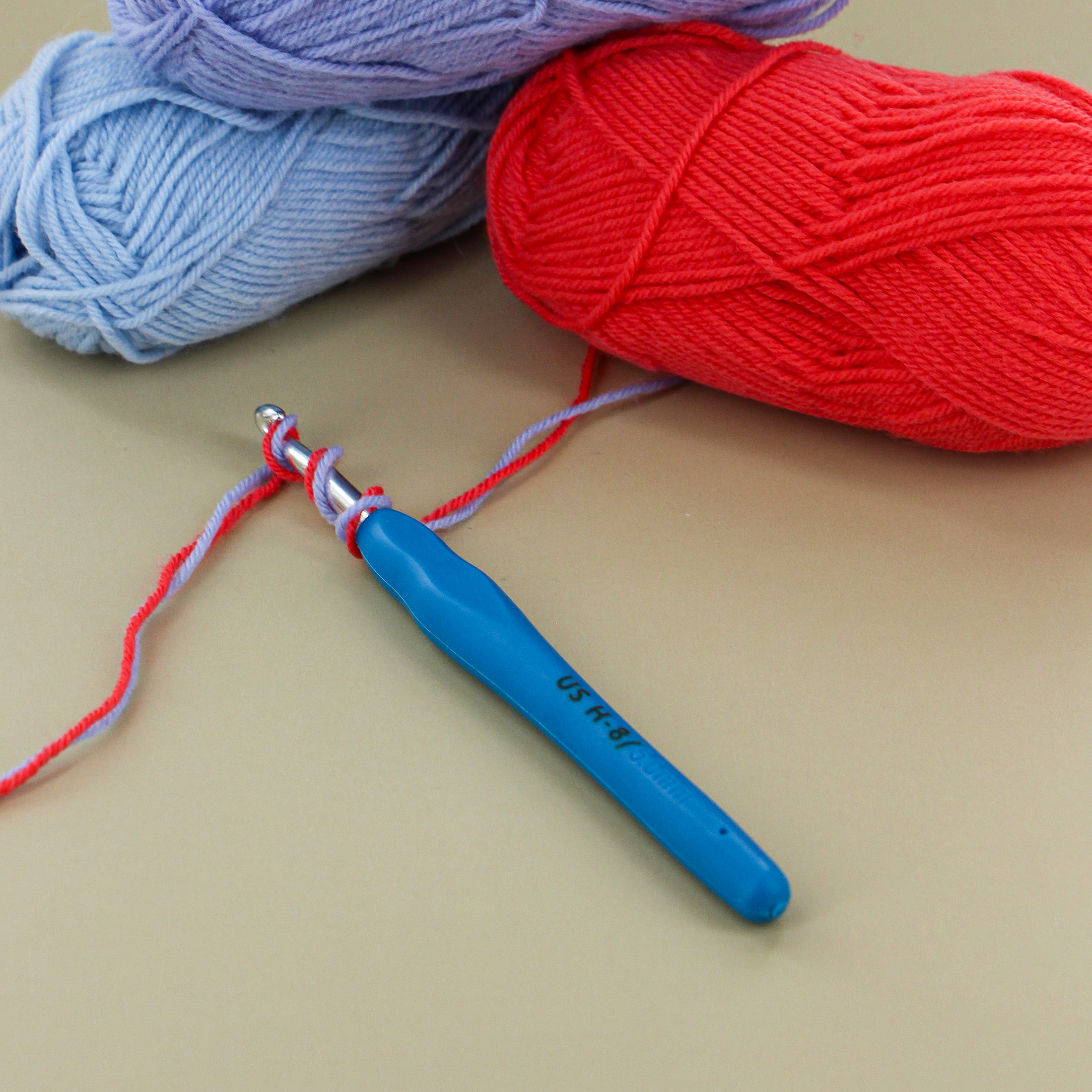 LOVE KNITTING Soft-Grip Aluminium Crochet Hook, 4 mm (0.16 in.)