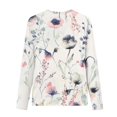 thumbnail image 4 of Femmes Manches Longues T-Shirts Col Rond Imprimé Floral Tunique Tops Doux Casual Coupe Ample Chemisier, 4 of 4