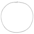 thumbnail image 5 of Miabella Sterling Silver Fancy Rectangular Rolo Chain Necklace, 5 of 5