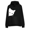 thumbnail image 1 of Chandail à Capuchon à Capuche pour Femmes, Chandail à Manches Longues avec Motif de Chat, Chandail en Molleton à Capuche, Hauts à Manches Longues pour Femmes, 1 of 4