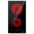thumbnail image 1 of 12" Electric Cooktop, GASLAND Chef CH30BF 240V Ceramic Cooktop, Built-in 2 Burner Coil Electric Radiant Cooktop, 9 Power Levels, Sensor Touch, 1 of 4