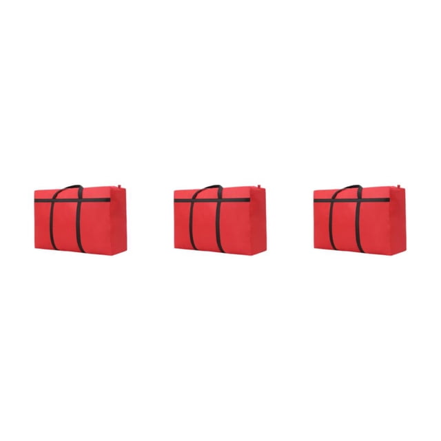 kurtrusly Sac Oxford Sans Fil en Vrac Résistant aux Déchirures et Durable Facile à Transporter Rouge-105l 3Ensemble