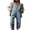 Light Blue, variant on SUNSIOM Women Denim Long Jumpsuit Casual Spaghetti Strap Wide Leg Romper Pants Summer Baggy Bib Overalls