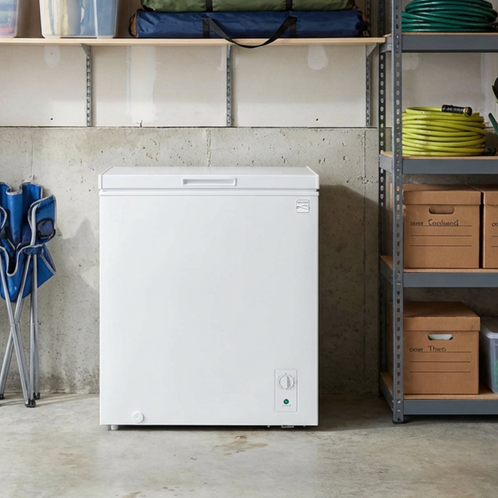 Kenmore 5 pi³. Congélateur/réfrigérateur coffre convertible, prêt pour le garage, dégivrage manuel (143 L), blanc
